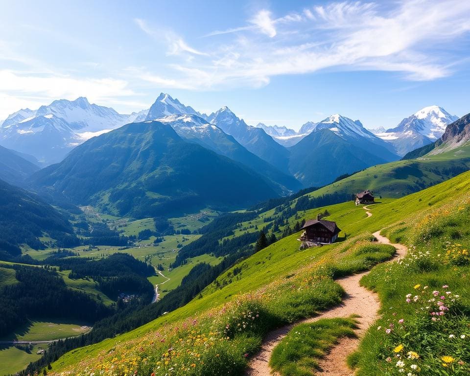 Ausflüge in die Berge Schweizer Alpen