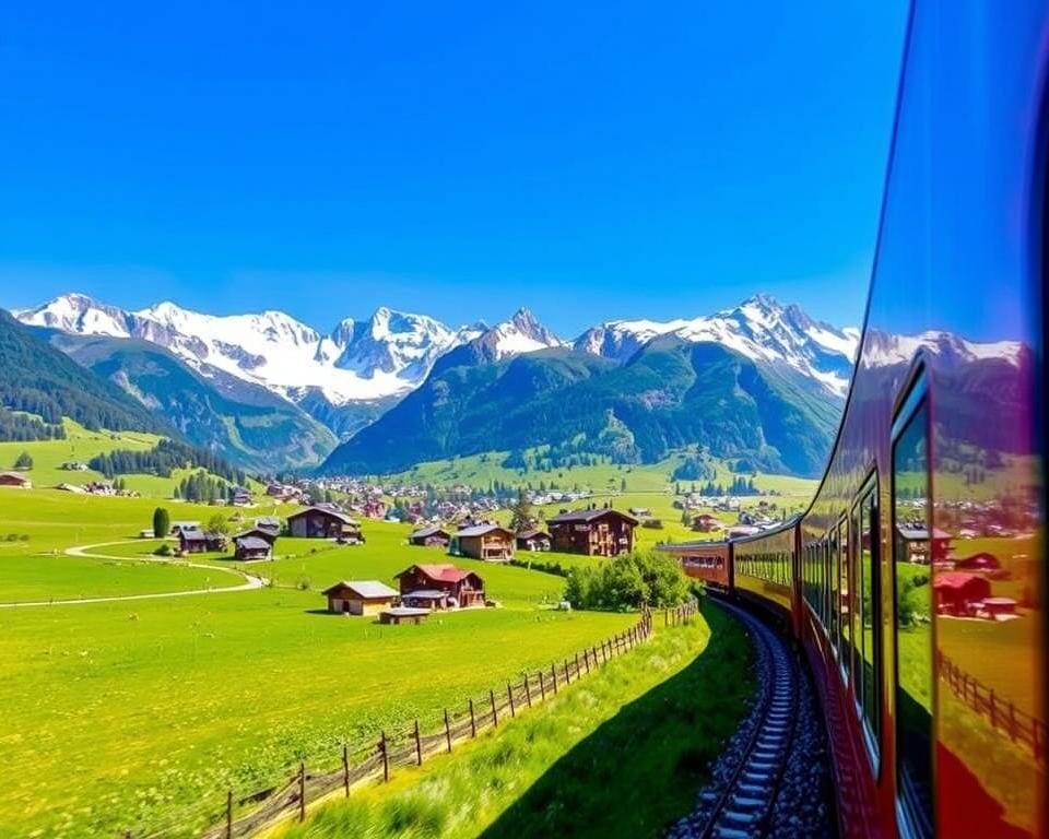 Glacier Express in Samedan, Engadin