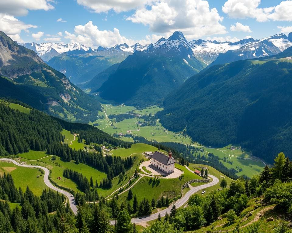 Glocknerstraße in den Alpen