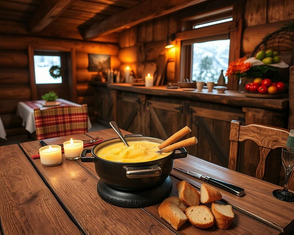 Käsefondue in den Savoyer Alpen