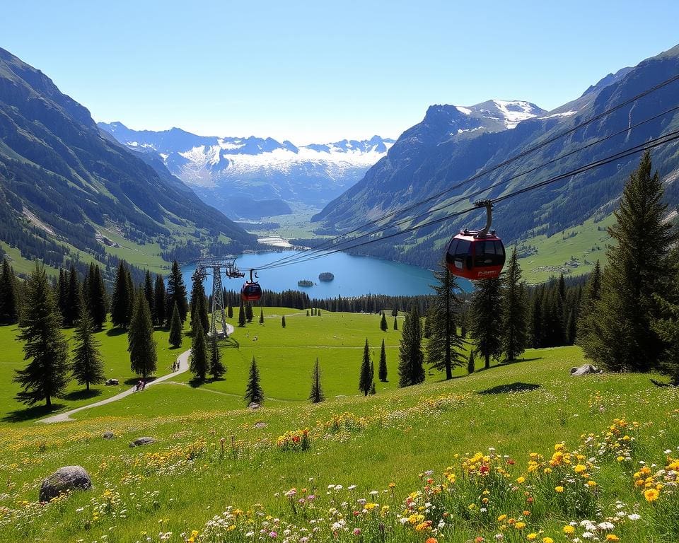 Kandersteg: Mit der Seilbahn zum Oeschinensee