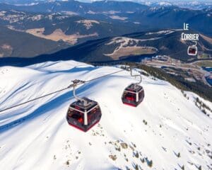 Le Corbier: Moderne Seilbahnen und bequeme Zugverbindungen