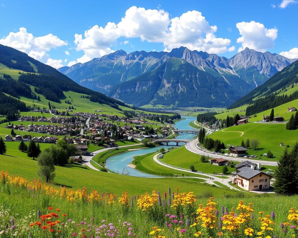 Malerische Landschaft in Meran