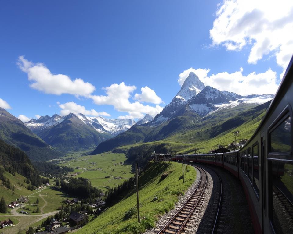 Matterhorn Gotthard Bahn malerische Fahrt