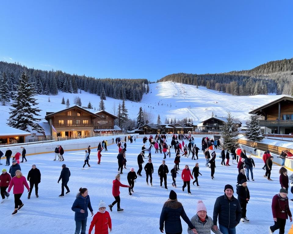 Monthey: Schlittschuhlaufen und Skifahren in Portes du Soleil