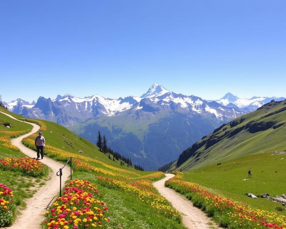 Mürren: Wanderwege mit Blick auf die Jungfraujoch