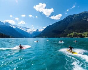 Silvaplana: Surfen und Snowkiten im Engadin