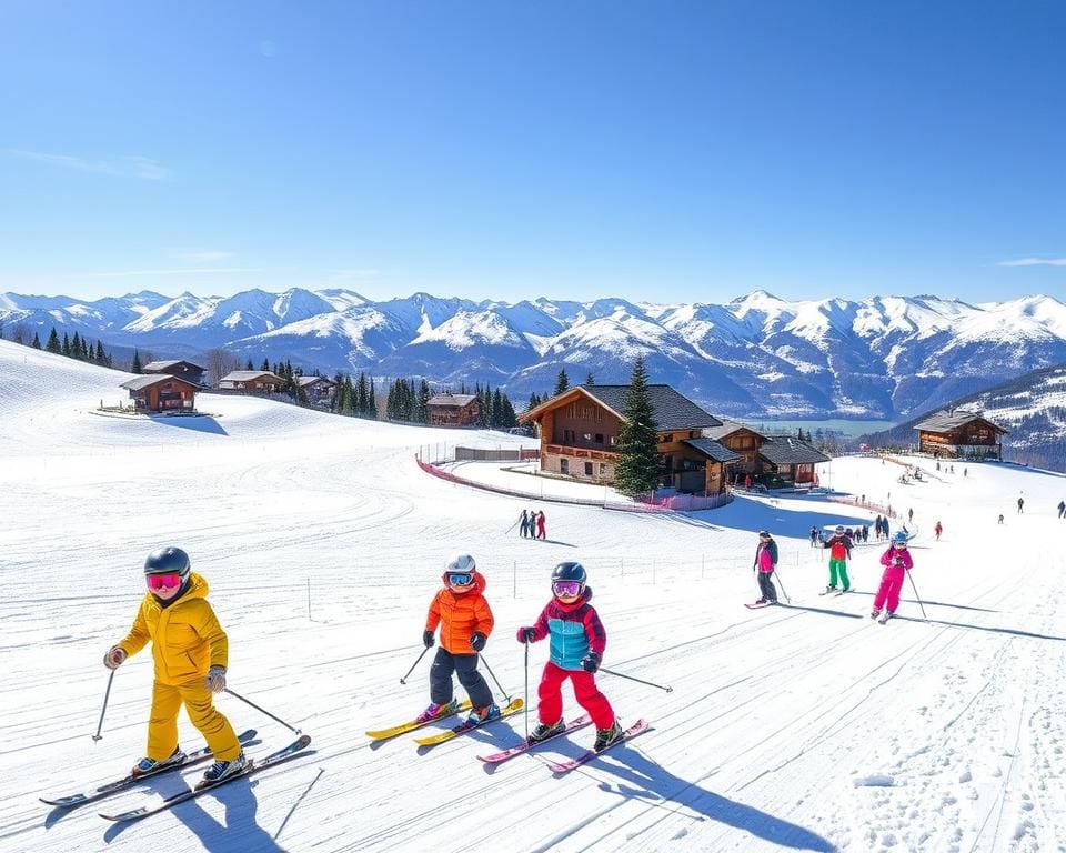 Skigebiet Ponte di Legno mit Angeboten für Kinder beim Skifahren