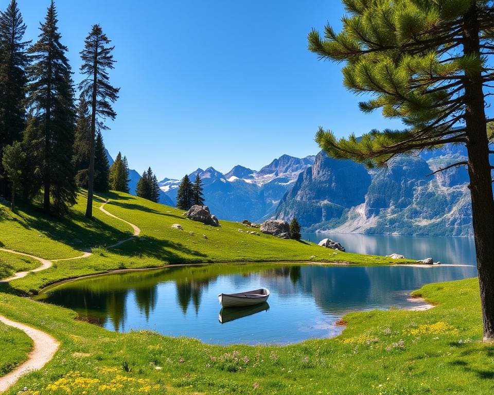 Wanderrouten und Bootsfahrten in Champex-Lac