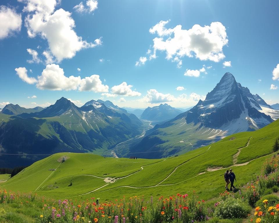 Wengen: Panoramawanderungen und Bergbahnen