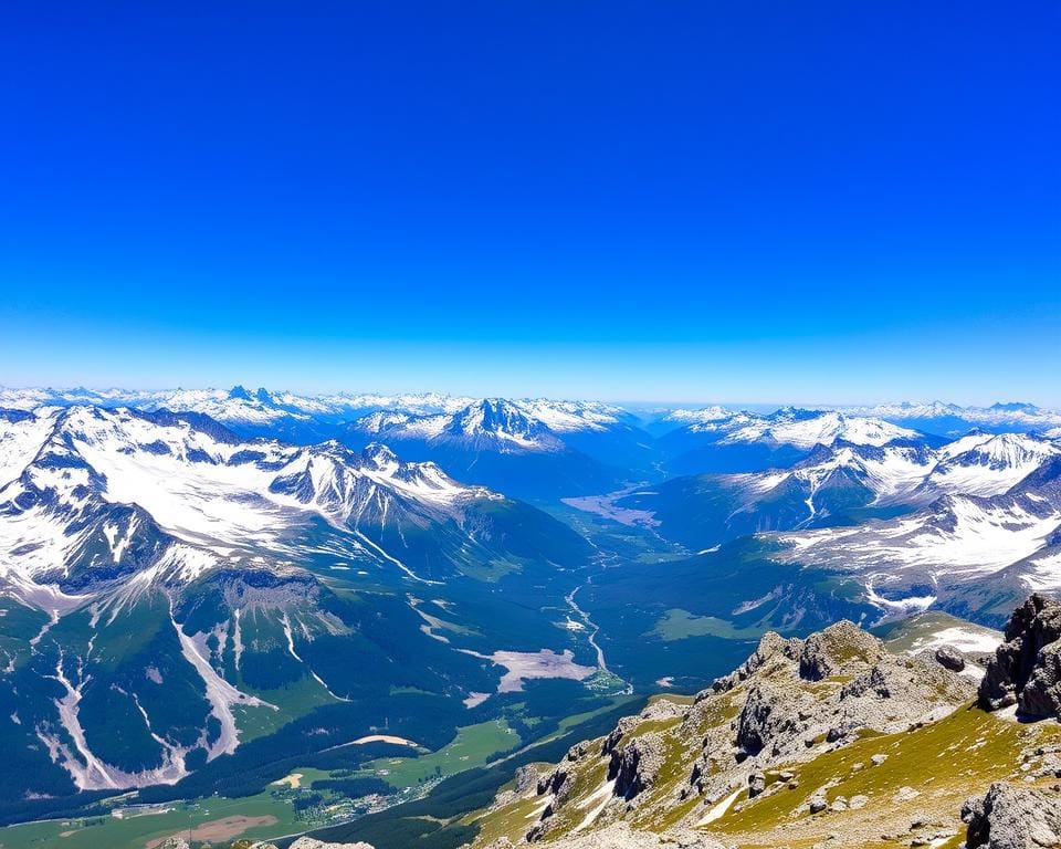 majestätische Aussicht von der Zugspitze