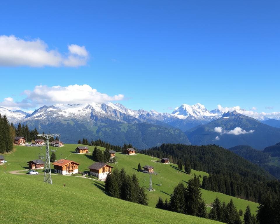 Landschaft von La Clusaz in den Französischen Alpen