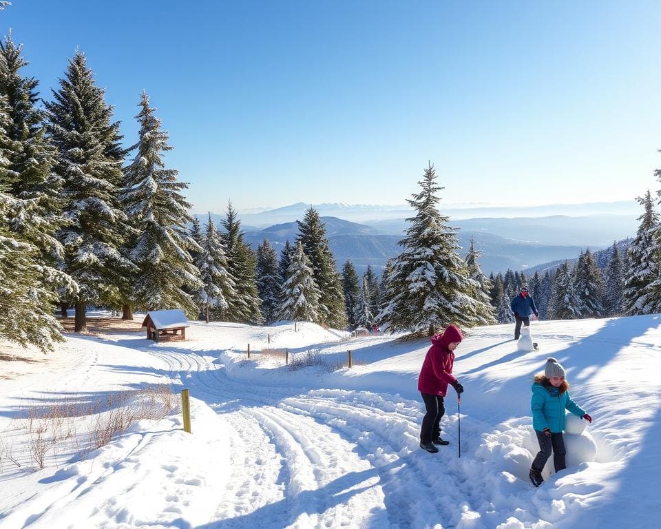 Winterwanderwege in Les Saisies für Familien