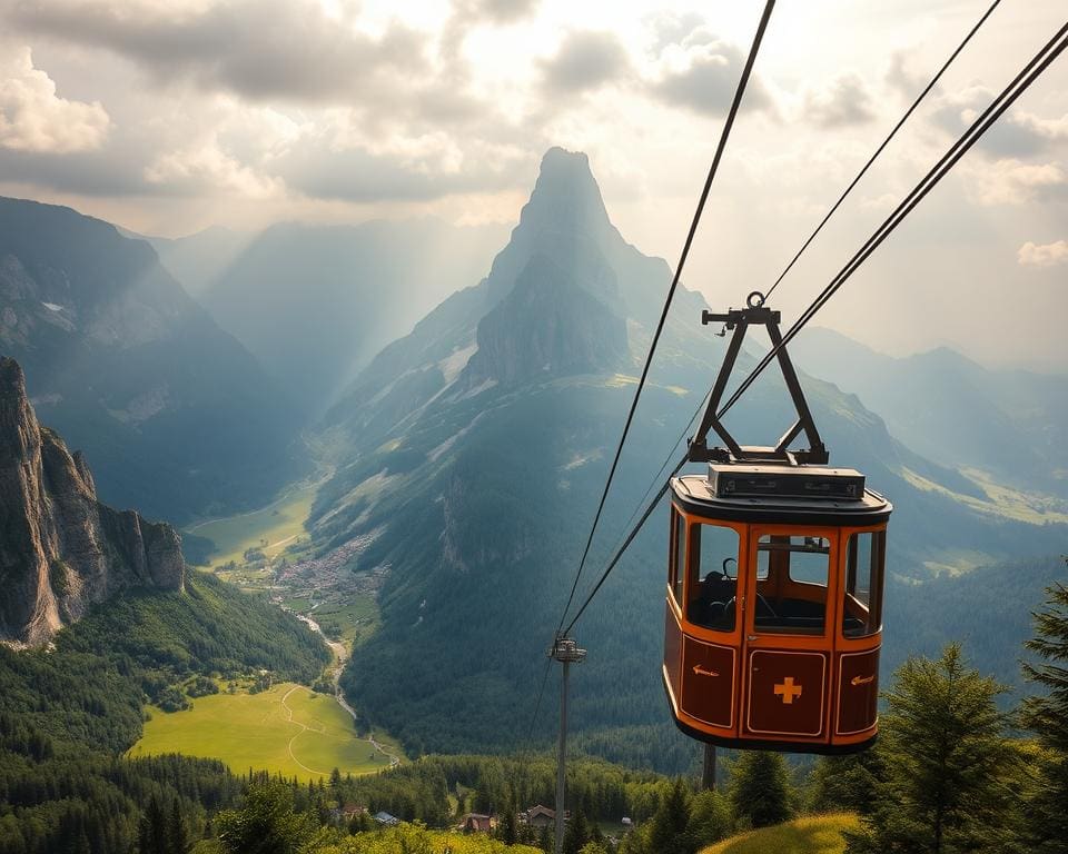 historische Seilbahnfahrt Seilbahn Mürren