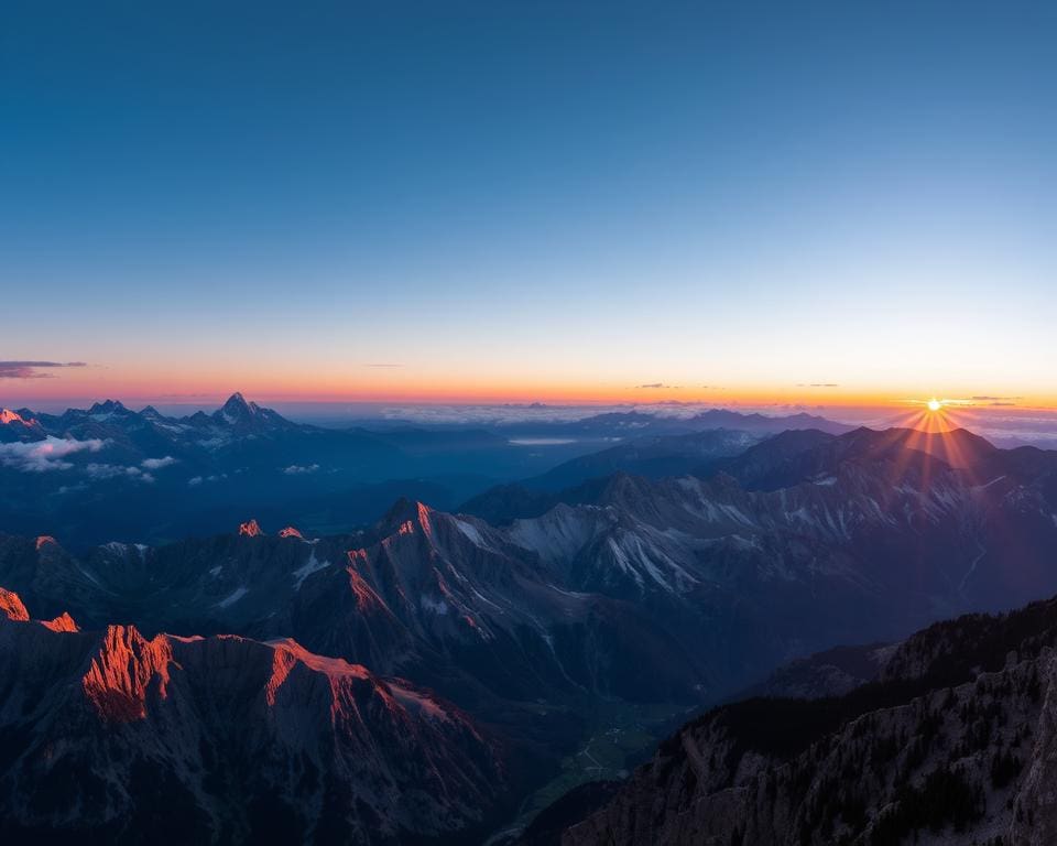 Alpengipfel mit beeindruckenden Panoramaausblicken