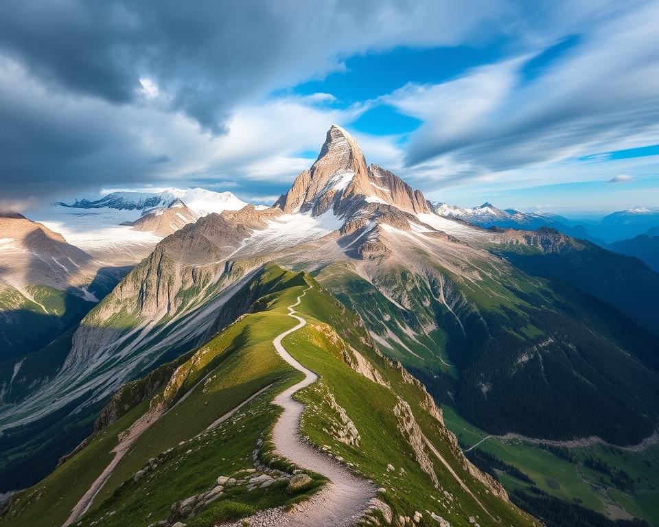 Anreise zur Zugspitze bei Gletschern in den Alpen