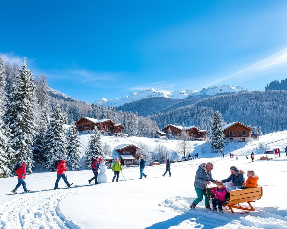 Neben dem Skifahren vielfältige Aktivitäten abseits der Pisten