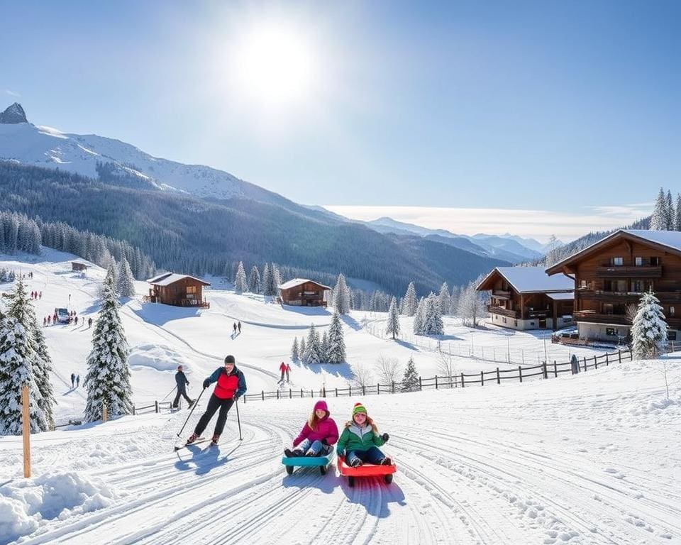 Oberiberg: Skifahren und Schlittenbahnen für Familien