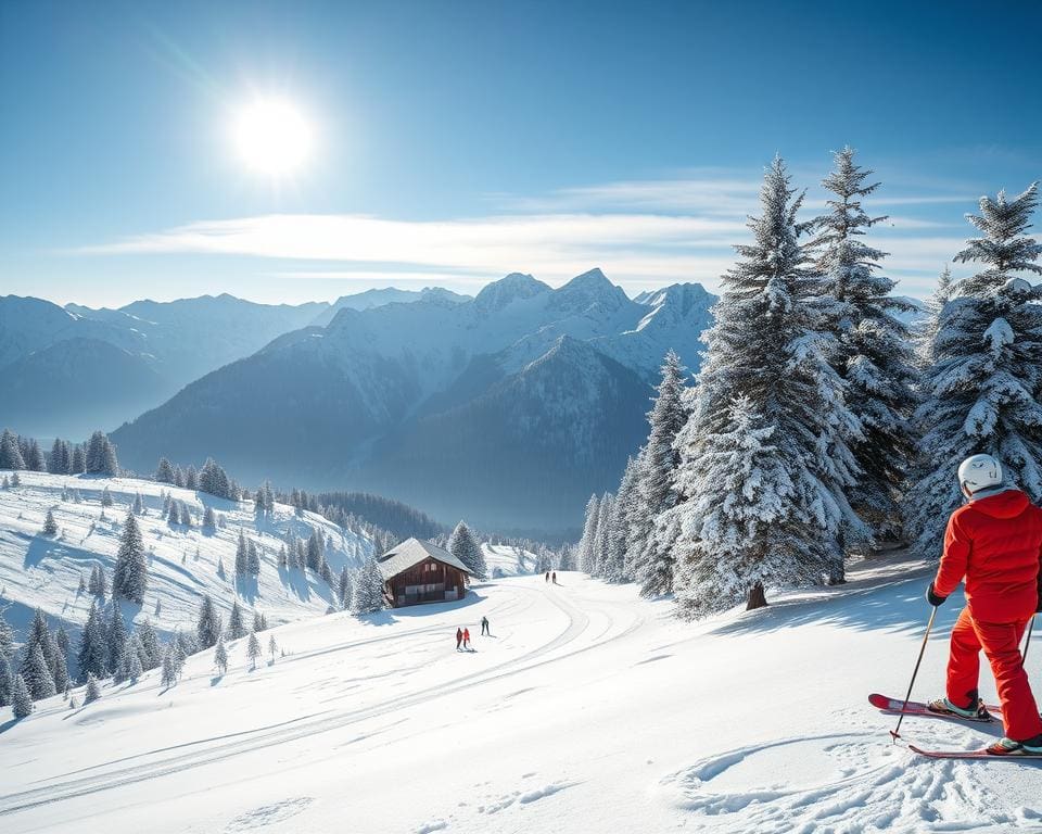 Skifahren in den bayrischen Alpen