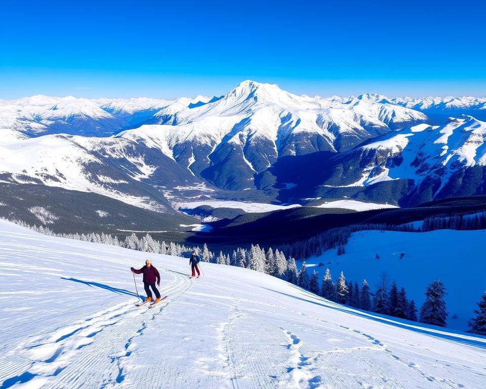 Skifahren mit Blick auf die Jungfrau