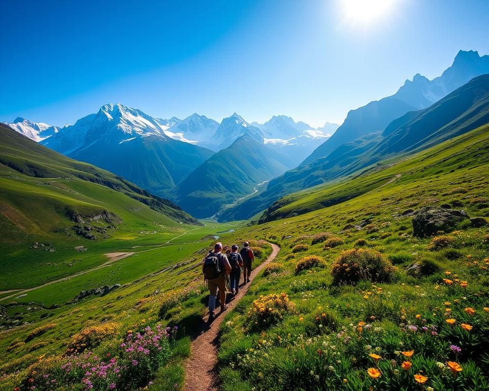 Wandern im Alpenpanorama