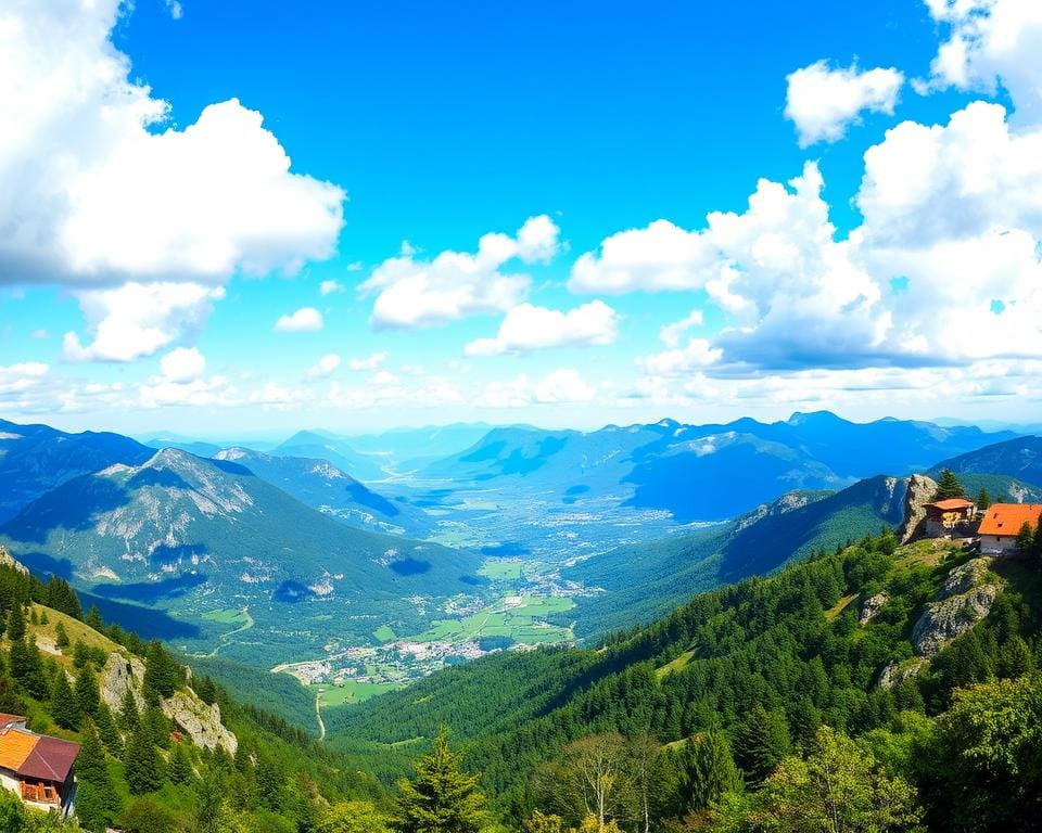 Aussichtspunkt in Trient und Bergpanorama