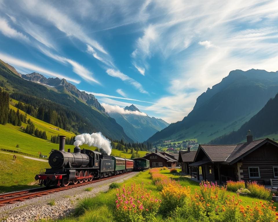 Bahnverkehr in den Alpen