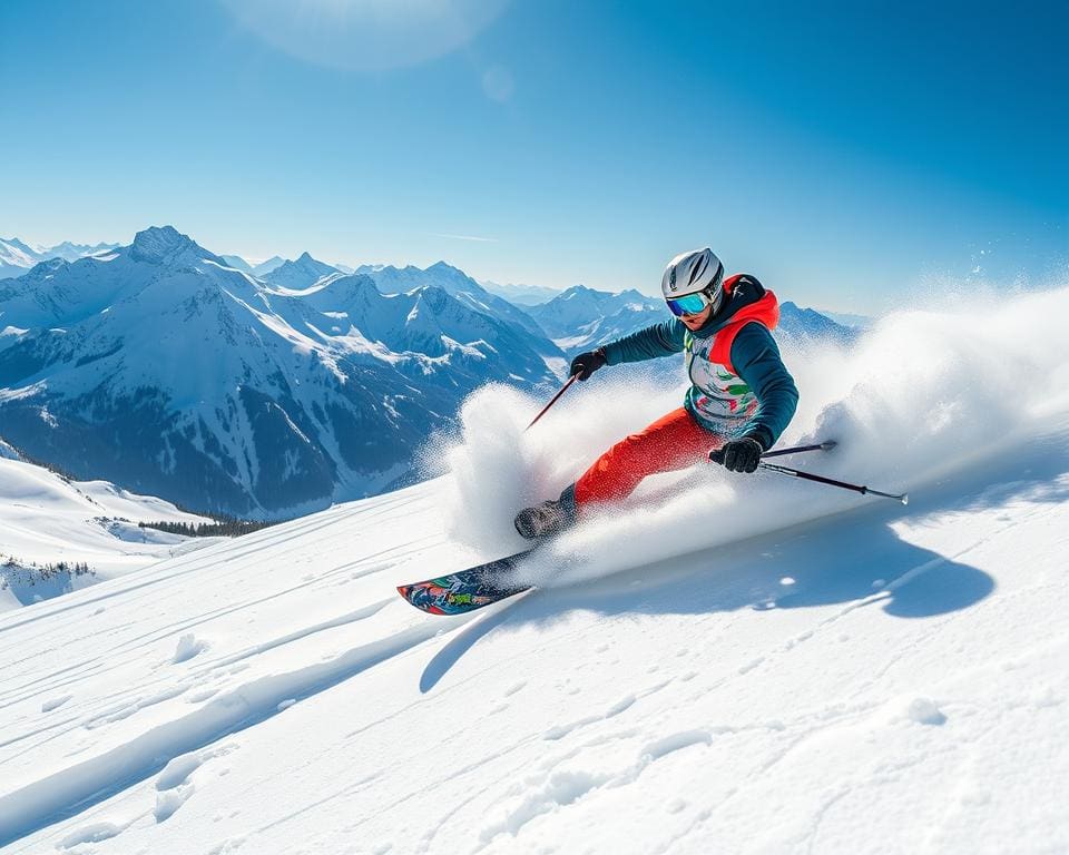 Freerider in Disentis auf unberührten Abfahrtsläufen