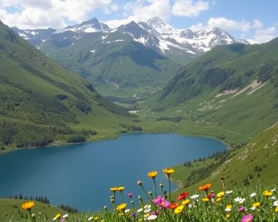 Natur in der Berglandschaft von Obernau