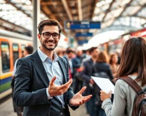 Wie hilft ein Kundenberater am Bahnhof?
