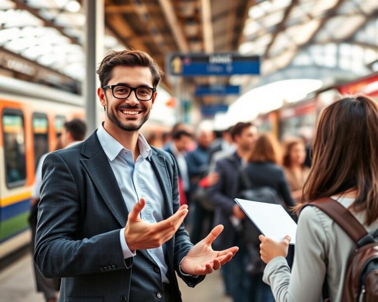 Wie hilft ein Kundenberater am Bahnhof?